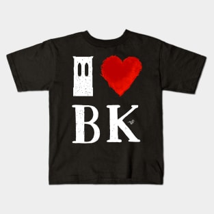 I Heart Brooklyn (remix, white) by Tai's Tees Kids T-Shirt